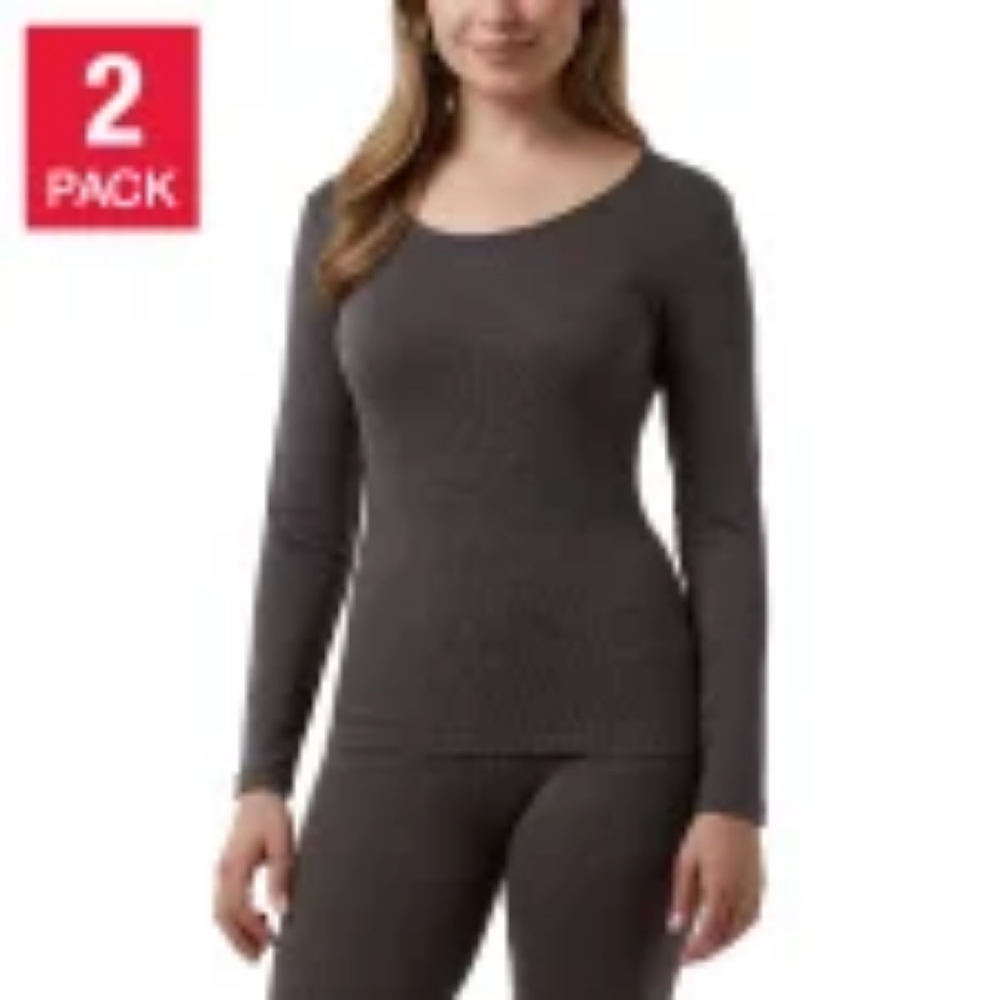32 Degrees Heat Ladies Thermal Top, 2-pack